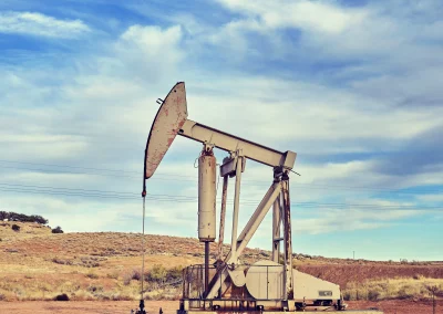 oil pump jack in arid climate